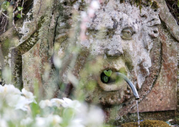 L'une des 7 sources d'Eyrignac ®Jérome Morel Châteaux en fête 2022 Eyrignac jardins Dordogne Périgord Sarlat visite insolite exceptionnel manoir art de vivre française VII ème siècle