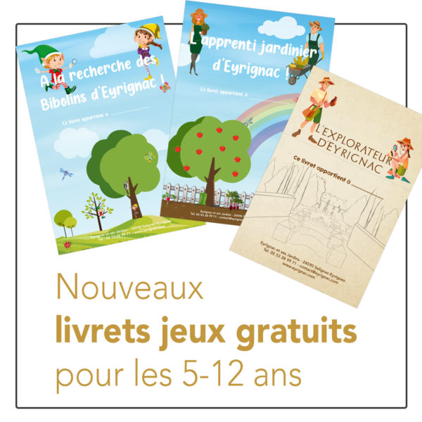 Livrets jeux enfants à Eyrignac et ses Jardins