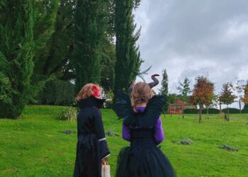 Quete d'Halloween au jardin des sources à Eyrignac